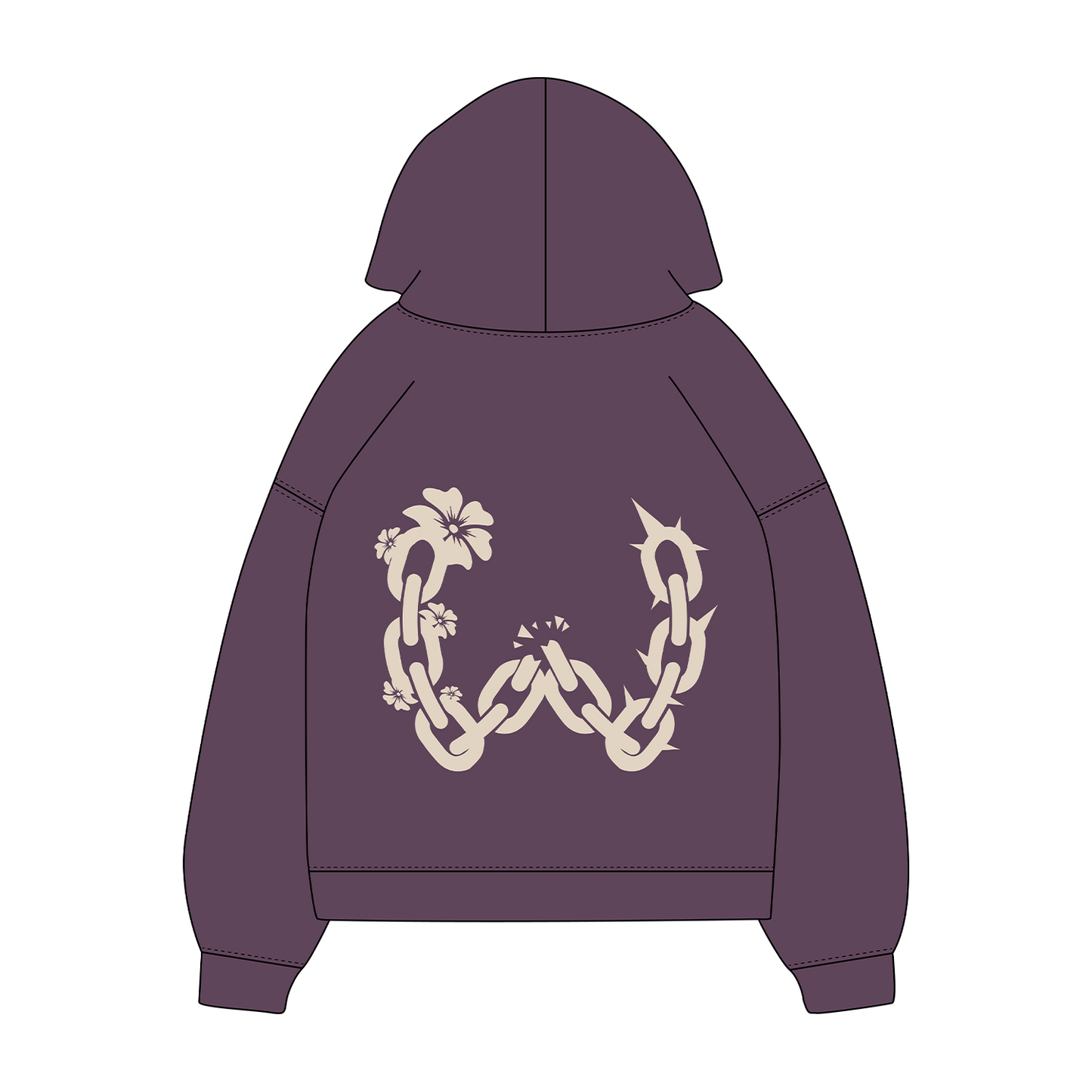 Purple bloom hoodie