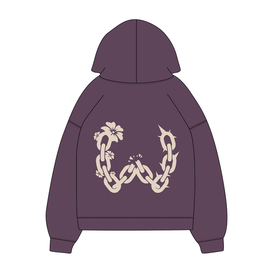 Purple bloom hoodie