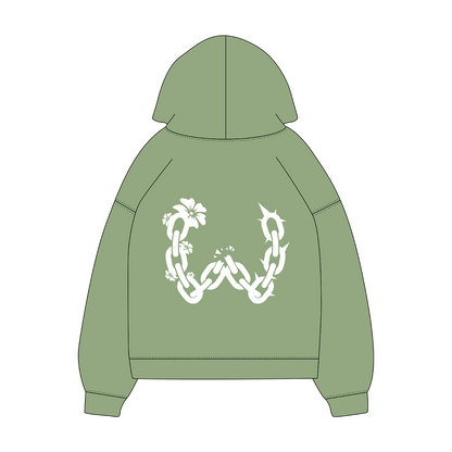 Green bloom hoodie