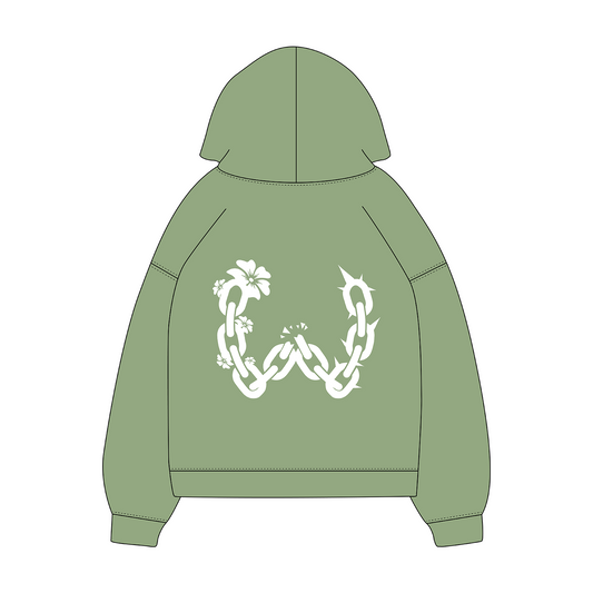 Green bloom hoodie