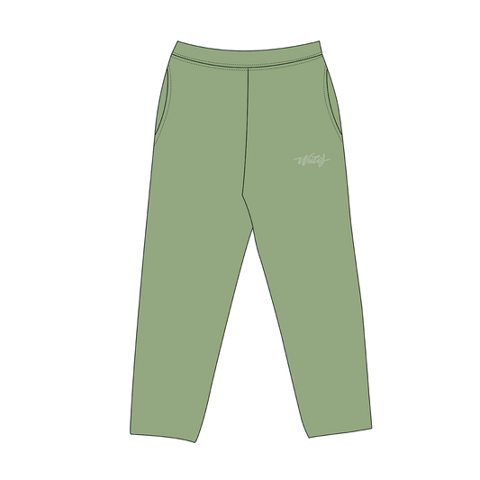 Green bloom sweatpants