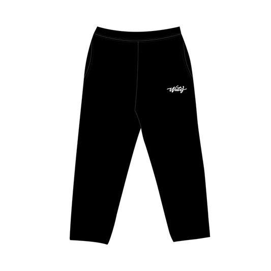 Black bloom sweatpants